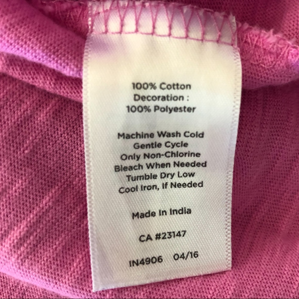 talbots | pink embroidered short sleeve tassels - Picture 7 of 7